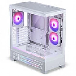 PHANTEKS XT View Matrix PC-Gehäuse, Midi-Tower, E-ATX, Tempered Glass, Matrix LED - weiß (PH-XT523VM1_DWT01)