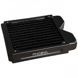 Phobya R27-S120 Radiator, 120 mm Radiator, 18 FPI, Kupferlamellen, 2x G1/4-Zoll-Anschlüsse - schwarz