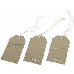 artoz Geschenkanhänger weiß aus Kraftpapier mit Blumenstanzung 6 St. (144500-178)