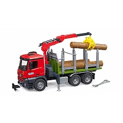 Mercedes Benz Arocs truck with timber crane + 3 logs