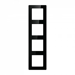 Quadruple frame socket Avatto N-TS10-Frame-B4 (black)