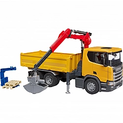 Vehicle Scania Super 560R Truck with crane and pallets