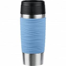 TRAVEL MUG Waves thermo mug light blue stainless steel 0.36 litres