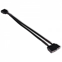 Y-Kabelsplitter aRGB 3-Pin auf 2x 3-Pin, 15cm (schwarz, inkl. Steckverbinder)