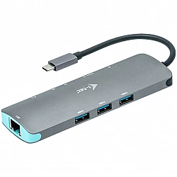 USB-C Metal Nano Docking Station 1x HDMI 4K Ultra HD 3840 x 2016 @ 30Hz 1x SD reader 1x micro SD reader 1x Ethernet GLAN RJ-45 1x port