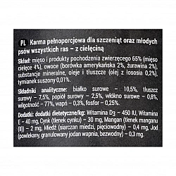 Dolina Noteci Rafi Junior with veal, cranberry, and blueberry - Wet dog food 400 g