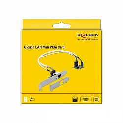 DeLOCK Mini PCIe I/O PCIe half size 1 x Gigabit LAN Low Profile - Netzwerkadapter - PCIe Half Mini Card - Gigabit Ethernet x 1 (95265)