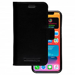 dbramante1928 Lynge - Flip-Hlle fr Mobiltelefon - genarbtes Leder - Schwarz - fr Apple iPhone 12 mini