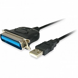 Equip 133383 USB to Parallel Adapter Cable, Black, USB A, Centronics 36, 60 g, 1 pc(s), 175 mm