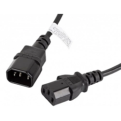 LANBERG CA-C13E-10CC-0018-BK extension power cable C13-> C14 1.8m