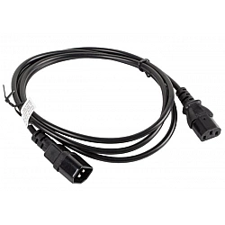 LANBERG CA-C13E-10CC-0018-BK extension power cable C13-> C14 1.8m