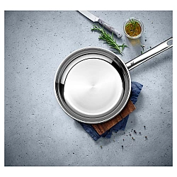 WMF Profi 07.9034.6991 - Rund - Allzweckpfanne - Edelstahl - 250 °C - Edelstahl - Keramik - Gas - Halogen - Induktion - Versiegelte Platte (0790349991)