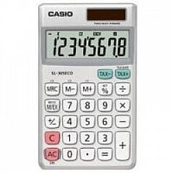 Casio SL-305 Eco Calculator Silver Display (digits) 8 Battery-powered (W x H x D) 70 x 118.8 x 8.5 m