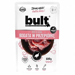 BULT Saszetka mielonka bogata w przepiórkę karma mokra dla psa 500g