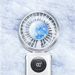 Mini hand fan F39 fast ice white