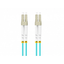 LANBERG fiber optic patchcord MM LC/UPC-LC/UPC duplex 3m LSZH om3 50/125 3.0mm aqua