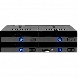 Icy Dock FlexiDock 4x 2.5 to 1x 5.25 bay mobile rack SATA - HDD-Wechselrahmen - 2,5