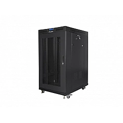 SZAFA INSTALACYJNA RACK STOJĄCA 19 22U 800X1000 CZARNA DRZWI PERFOROWANE LCD LANBERG (FLAT PACK) V2