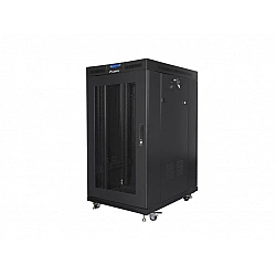 SZAFA INSTALACYJNA RACK STOJĄCA 19 22U 800X1000 CZARNA DRZWI PERFOROWANE LCD LANBERG (FLAT PACK) V2