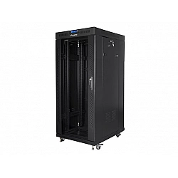SZAFA INSTALACYJNA RACK STOJĄCA 19 27U 800X1200 CZARNA DRZWI SZKLANE LCD LANBERG (FLAT PACK)