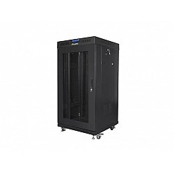SZAFA INSTALACYJNA RACK STOJĄCA 19 22U 600X600 CZARNA DRZWI PERFOROWANE LCD LANBERG (FLAT PACK) V2