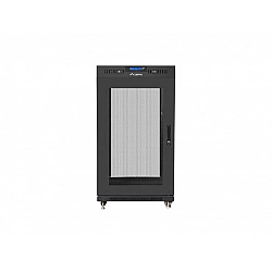 SZAFA INSTALACYJNA RACK STOJĄCA 19 22U 600X600 CZARNA DRZWI PERFOROWANE LCD LANBERG (FLAT PACK) V2