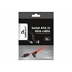 GEMBIRD CC-SATAM-DATA90-0.3M Serial ATA III 30 cm Data Cable with 90 degree bent metal clips red