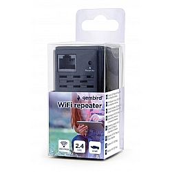 GEMBIRD WIFI REPEATER MINI WNP-RP300-03-BK B/G/N300 + GNIAZDO RJ45 DO GNIAZDKA 230V CZARNY