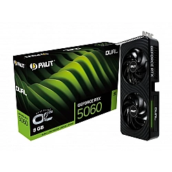 Graphics Card PALIT NVIDIA GeForce RTX 5060 8 GB GDDR7 128 bit PCIE 5.0 16x Dual Slot Fansink 1xHDMI 3xDisplayPort NE75060S19P1-GB2063D