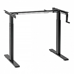 Maclean desk, manual height adjustment, without tabletop, for standing and sitting work, max 60 kg, max height 120 cm, MC-790NB