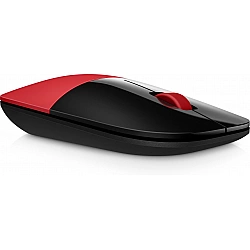 Z3700 Wireless Mouse, Red, Ambidextrous, Optical, RF Wireless, 1200 DPI, Black, Red