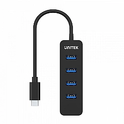 UNITEK H1117B HUB USB-C 4x USB-A 3.1 USB-A Aktywny 10W