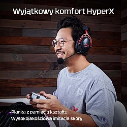HP HyperX Cloud Alpha Wireless Gaming Headset - Virtual 7.1-Surround/DTS Headphone:X 2.0/Spatial Audio/Over-Ear - schwarz/rot