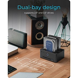 IB-1233CL-CR 2x 2,5/3,5 SSD/HDD,czytnik kart