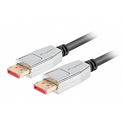 Lanberg CA-DPDP-20CU-0018-BK DisplayPort cable 1.8 m Black Silver (CA-DPDP-20CU-0018-BK)