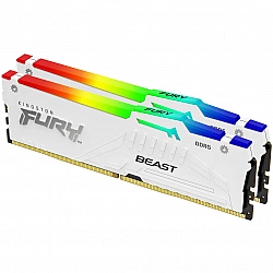 Operatyvinė atmintis Kingston FURY Beast 32GB (2x16GB) DDR5 5600MT/s CL36 White RGB