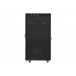 SZAFA INSTALACYJNA RACK STOJĄCA 19 22U 800X800 CZARNA DRZWI PERFOROWANE LCD LANBERG (FLAT PACK)