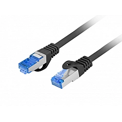 Lanberg PATCHCORD CAT.6A S/FTP LSZH CCA 0.5M SCHWARZ FLUKE Z - Netzwerk - CAT 6a (PCF6A-10CC-0050-BK) - Netzwerk - CAT 6a