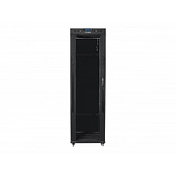 SZAFA INSTALACYJNA RACK STOJĄCA 19 42U 600X600 CZARNA DRZWI SZKLANE LCD LANBERG (FLAT PACK)