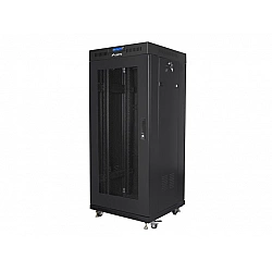 SZAFA INSTALACYJNA RACK STOJĄCA 19 27U 600X600 CZARNA DRZWI PERFOROWANE LCD LANBERG (FLAT PACK) V2