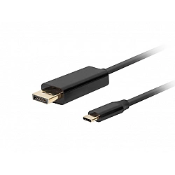 Lanberg USB-C to DisplayPort Cable, 1.8 m 4K/60Hz, Black Lanberg USB-C to DisplayPort Cable CA-CMDP-10CU-0018-BK Black 1.8 m