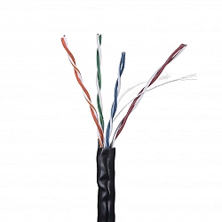 UTP CABLE 1GBS 305M WIRE CCA BLACK LCU6-10CC-0305-BK