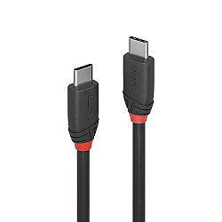 USB 3.2 Gen 2x2 Kabel Black Line, USB-C Stecker > USB-C Stecker schwarz, 1,5 Meter, Laden mit bis zu 60 Watt