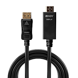 Lindy DisplayPort - HDMI M/M 10.2G 5m czarny 4K UHD 30Hz