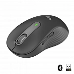 LOGITECH Signature M650 L Mouse large size optical 5 buttons wireless Bluetooth 2.4 GHz Bolt USB receiver graphite