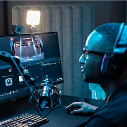 Logitech StreamCam, 1080p/60 fps, Autofocus, Dual omnidirectional mic with noise reduction filter, 150 g, Graphite color.