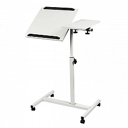 Maclean mobile desk/laptop stand, white, height adjustment 59-89cm, max. 30kg , MC-121 W