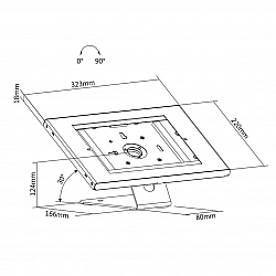 Stojak do tabletu biurkowy z blokadą MC-909W