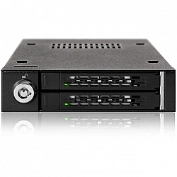 Wechselrahmen ICY-Dock MB992SK-B Alu SATA BLACK 2x 2.5 SATA in 3.5 Schacht