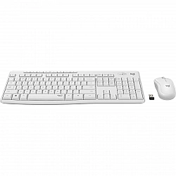 MK295 Silent Wireless Combo, RF Wireless, White, Mouse included